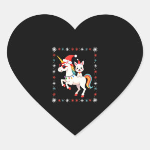Christmas Poodle Unicorn Sunglasses Poodles T-Shir Heart Sticker