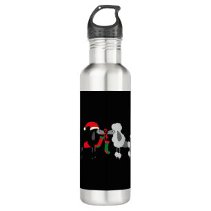 Christmas Poodles Christmas Dogs Christmas Poodle 710 Ml Water Bottle