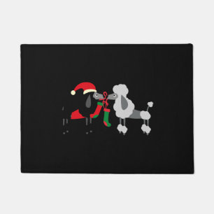 Christmas Poodles Christmas Dogs Christmas Poodle Doormat