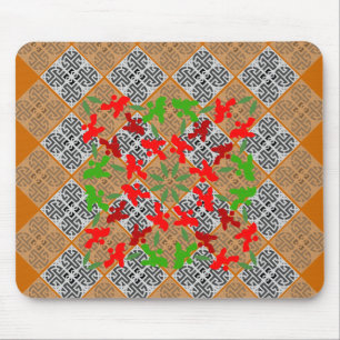 Christmas Poodles Mouse Pad