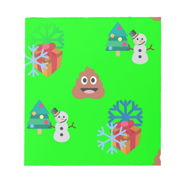 christmas poop emoji notepad (Front)