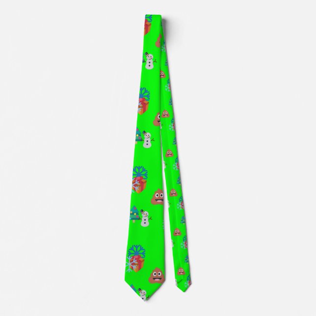 christmas poop emoji tie (Front)