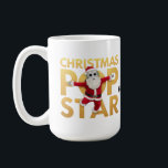 Christmas Pop Star Robot Santa Graphic Coffee Mug<br><div class="desc">Get festive with this retro-futuristic Christmas Pop Star design featuring a dancing robot Santa Claus. Perfect for holiday parties,  sci-fi fans,  and anyone who loves a unique,  high-tech twist on classic Christmas cheer.</div>