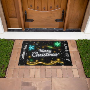 Christmas Popular Neon Holiday Collection Doormat