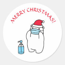 CHRISTMAS PORTEZ MASQUE ET Sticker ROND EN CHAPEAU