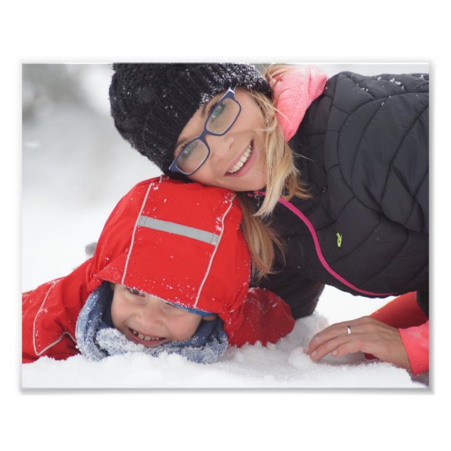 Christmas Portrait Personalize Template Frame It P Photo Print (Front)