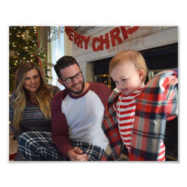 Christmas Portrait Personalize Template Frame It Photo Print (Front)
