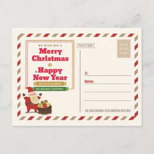Christmas Post Card Party Invitation
