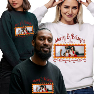 Christmas Postage Stamp Custom Family Photo Sweatshirt