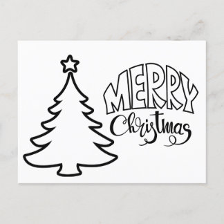 Christmas Postcard - colour and send