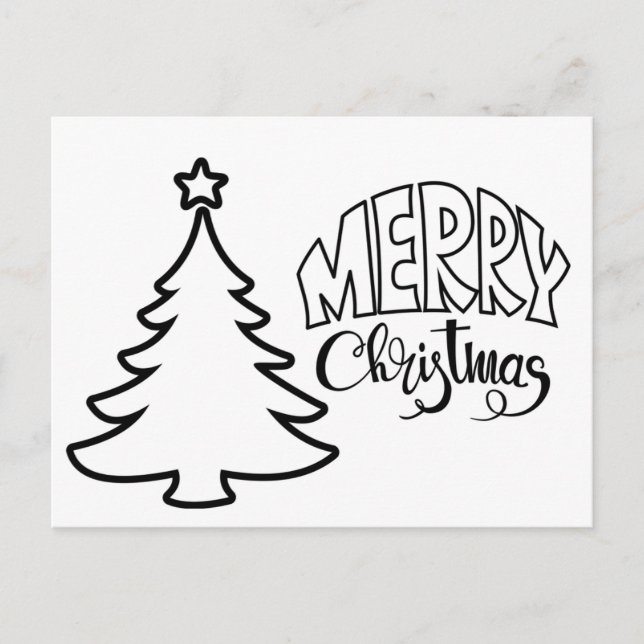 Christmas Postcard - colour and send (Front)