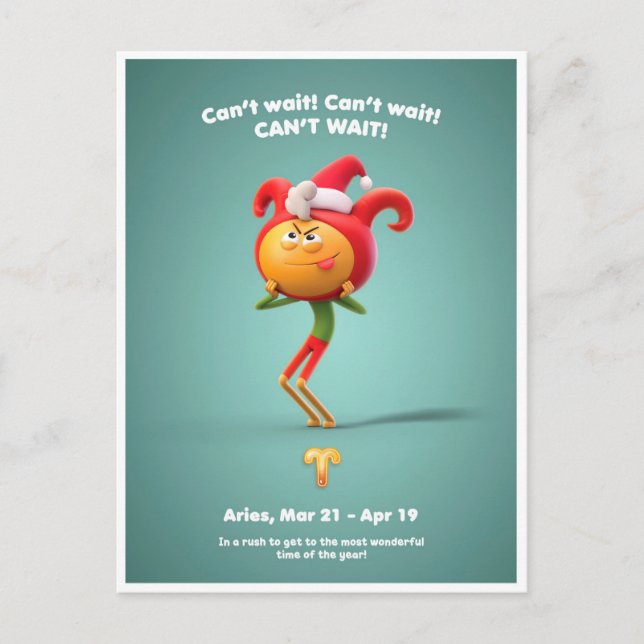 Christmas Postcard for Aries (Front)