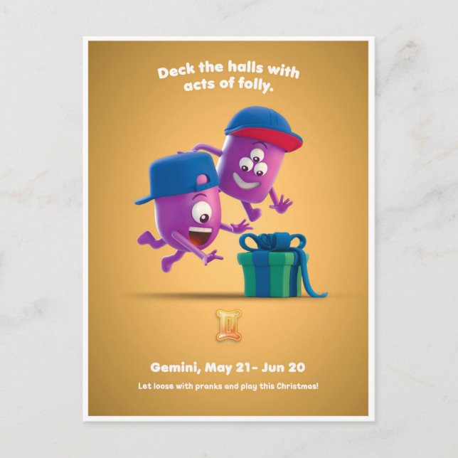 Christmas Postcard for Gemini (Front)