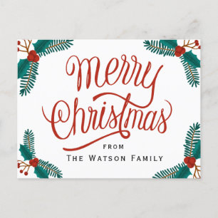 Christmas Postcard,Happy Holiday card