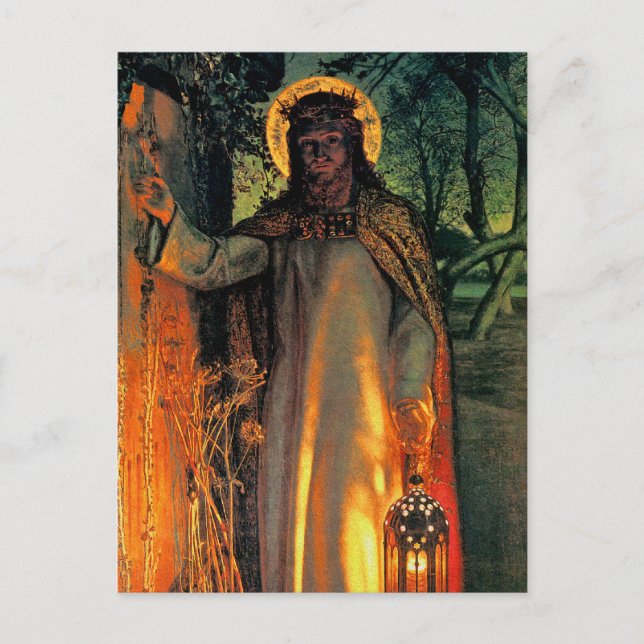 Christmas Postcard  - Light of the World by Hunt (Front)