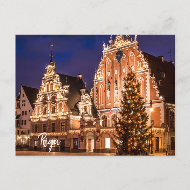 Christmas postcard of Riga (Front)