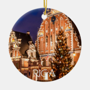 Christmas postcard of Riga Ceramic Ornament