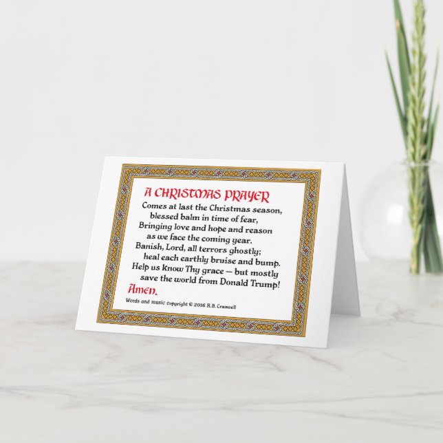Christmas Prayer (Donald Trump) Card #2 (Front)