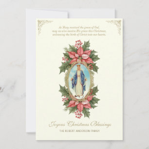 Christmas Prayer For Country Our Lady of Grace  Holiday Card