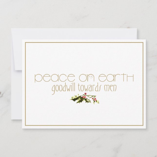 Christmas Prayer for Peace Flat Holiday Card (Front)