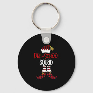 Christmas Pre School Squad Elf Teacher Student Cut Keychain