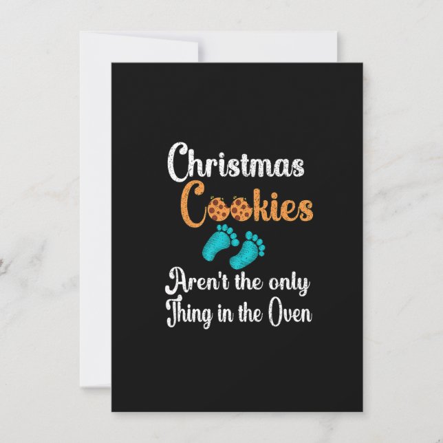 Christmas Pregnancy Announcement Baby Holiday Dad  (Front)
