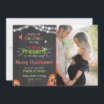 Christmas pregnancy announcement card chalkboard<br><div class="desc">♥ An adorable way to announce your pregnancy! Christmas theme and room for your own picture.</div>