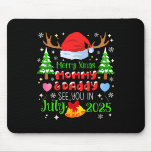 Christmas Pregnancy Announcement Due In July 2025 Mouse Pad