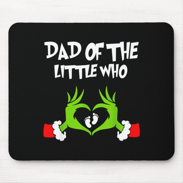 Christmas Pregnancy Announcement Funny Dad Of The  Mouse Pad (Front)