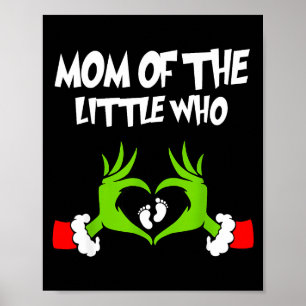 Christmas Pregnancy Announcement Funny Mom Of The  Poster