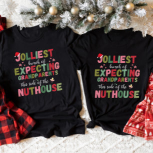 Christmas Pregnancy Announcement Grandparents  T-Shirt