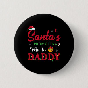 Christmas Pregnancy Announcement New Dad Mom Gift 2 Inch Round Button