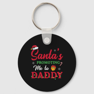 Christmas Pregnancy Announcement New Dad Mom Gift Keychain