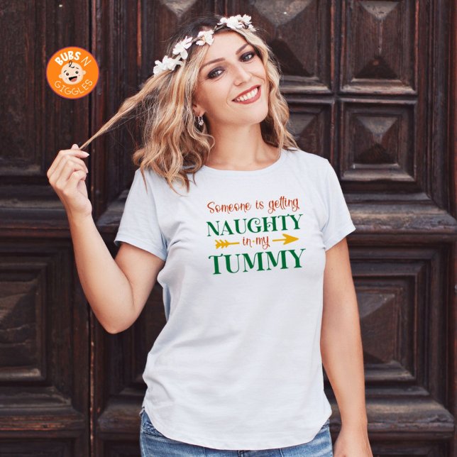 Christmas Pregnancy Announcement Women T-Shirt (Creator Uploaded)