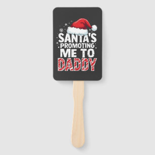 Christmas Pregnancy Future Daddy Funny Announcemen Hand Fan