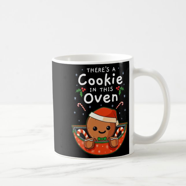 Christmas Pregnancy Gingerbread Man Baby Cookie In Coffee Mug (Right)