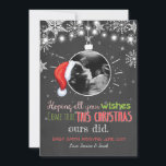 Christmas pregnancy ultrasound announcement Joy<br><div class="desc">♥ An adorable way to announce your pregnancy! You can add your own ultrasound and move the santa hat to the right position by clicking the "customize it" button.</div>