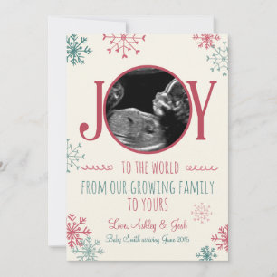 Christmas pregnancy ultrasound announcement Joy