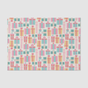 Christmas Present Abstract Pattern Pastel Colors Tissue Paper