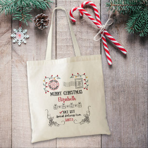 Christmas present from Santa Personalized Tote Bag