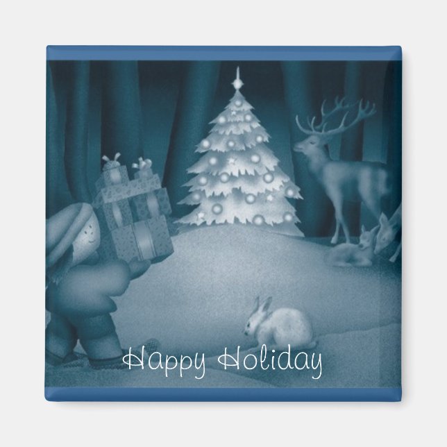 Christmas PRESENTS Cute Fridge Magnet (Front)