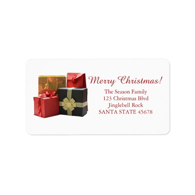Christmas Presents Label (Front)