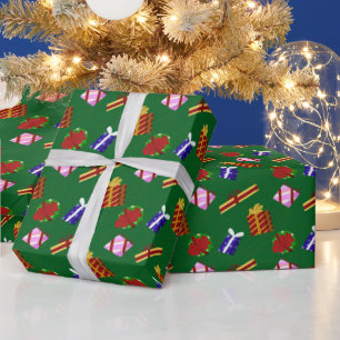 Christmas Presents Pattern Wrapping Paper