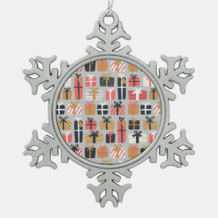 christmas presents pewter ornament