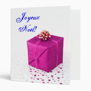 Christmas Presents Purple Pink Joyeux Noel VII Binder