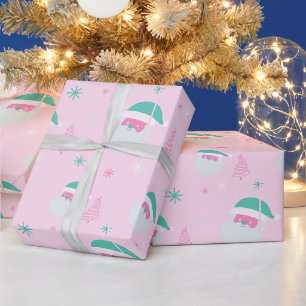 Christmas Presents Santas Snow Modern Christmas Wrapping Paper