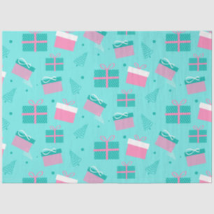 Christmas Presents Snowflakes Blue Christmas Tissue Paper