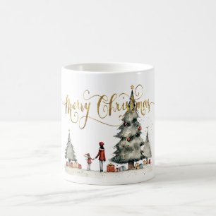 Christmas presents under the tree coffee mug
