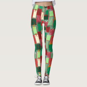 Christmas Presents with Ribbons and Bows Leggings