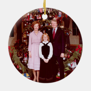 Christmas President James Jimmy Carter White House Ceramic Ornament